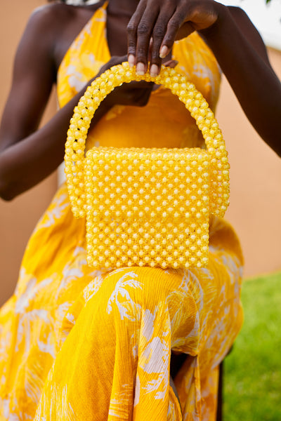 Yellow Sugar Beads Bag