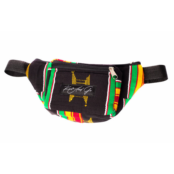 Kente Fanny Pack Black