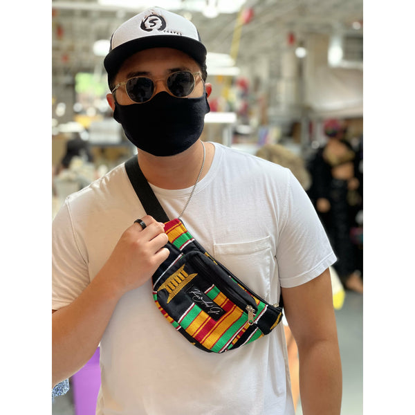 Kente Fanny Pack Black