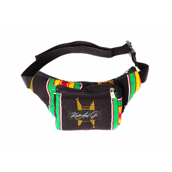 Kente Fanny Pack Black