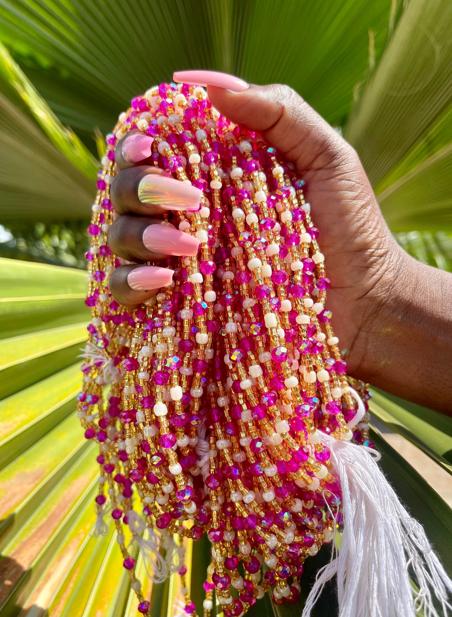 Red and Gold waist beads Kari And Go KariAndGo