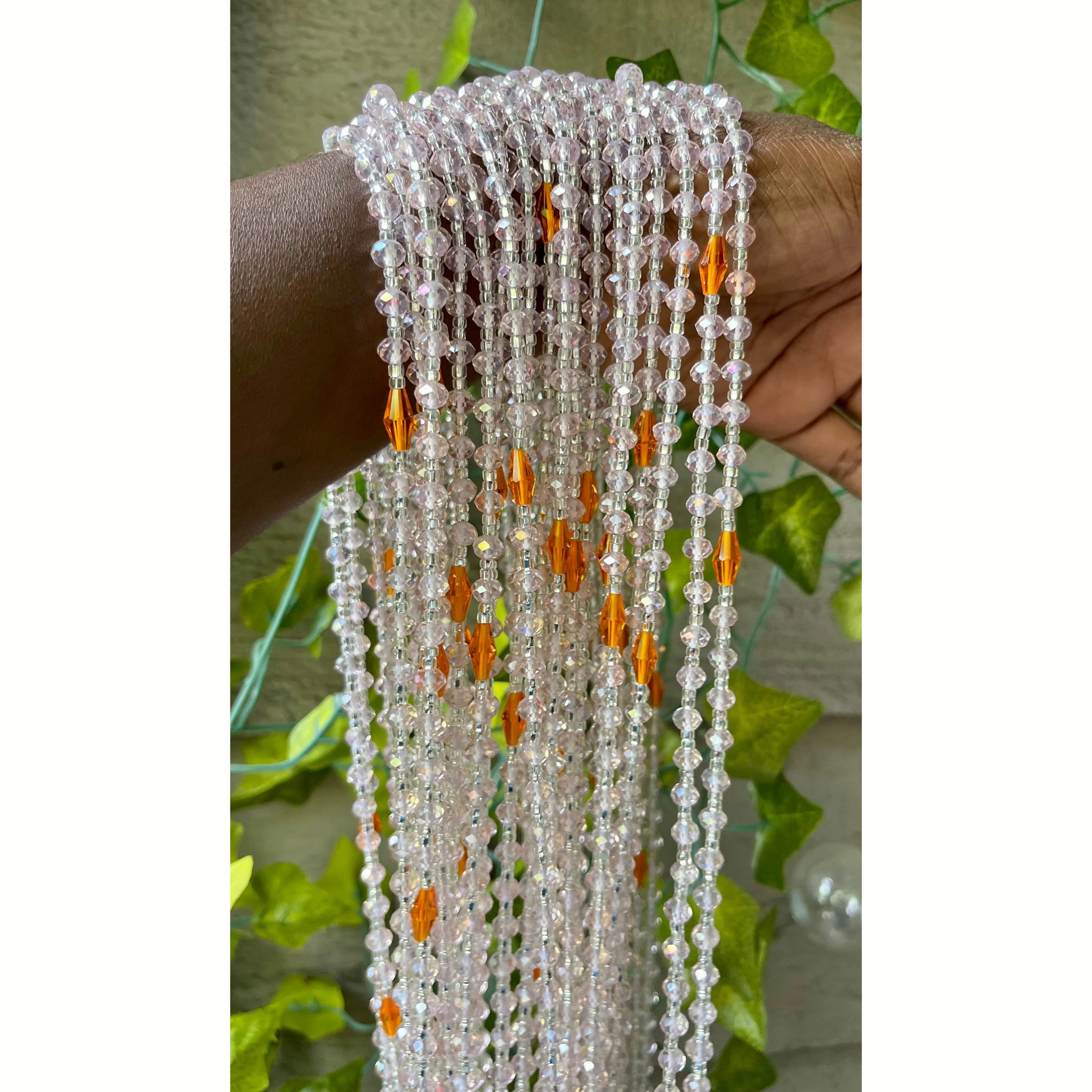 Rose Crystal waist beads