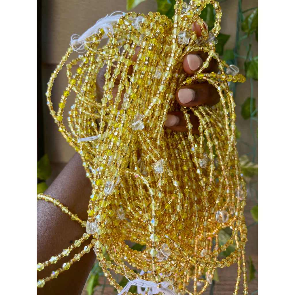 Green and gold waist beads sale